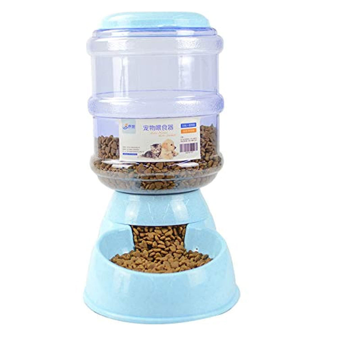Pet Food Feeder,Pet Automatic Feeder,Dog Food Dispenser,3.8L Cat Dog Food Dispenser for Cat and Small or Medium Dog(Blue)