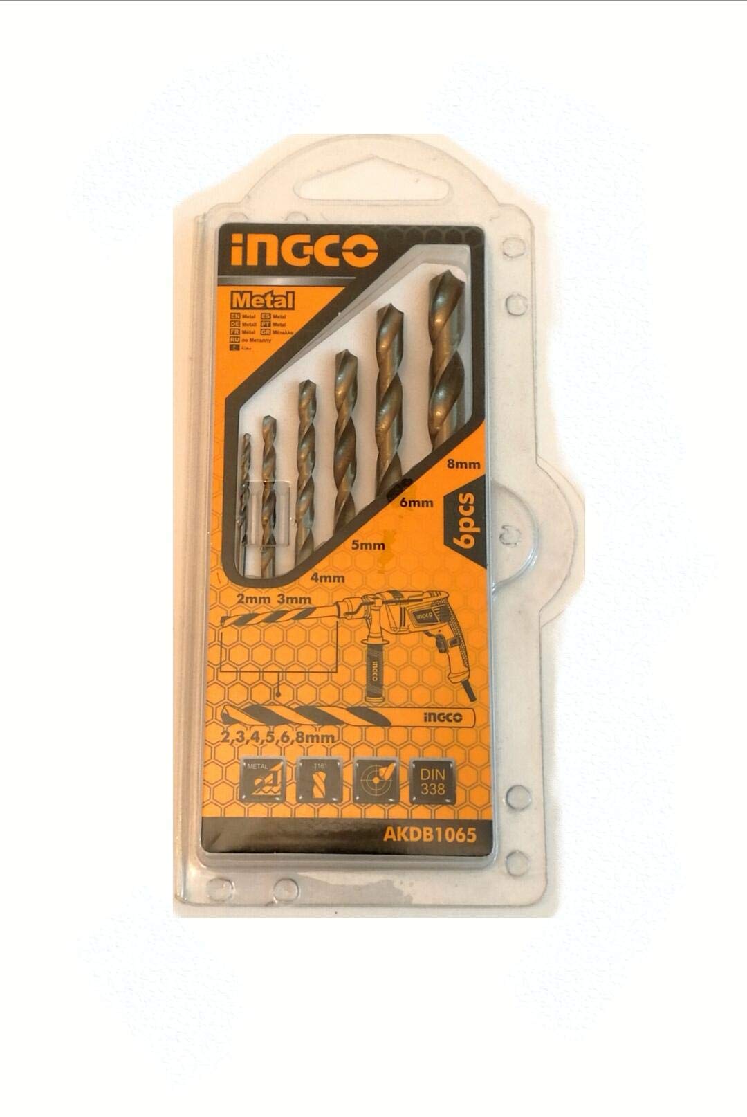 Ingco HSS Twist Drill Bit Set (6 Pieces)