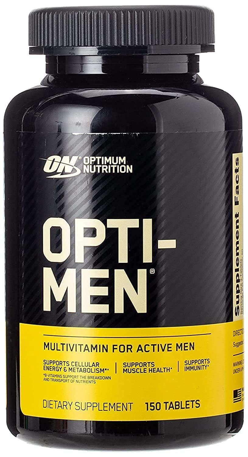 Optimum Nutrition Opti-Men Vitamin C, Zinc and Vitamin D, E, B12 for Immune Support - 150 Count