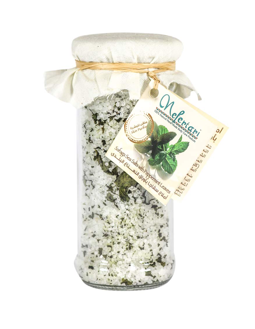 Nefertari Safaga Red Sea Salt with Peppermint Leaves, 250 ml