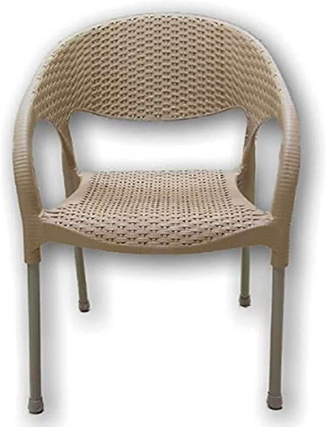 plastic chair with metal legs