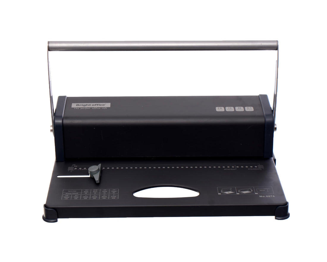 Elmaayergy 8674 BL-2 FS Punching Binding Machine 3:1, Premium Materials Ensure Durability And Professional Finish - Black