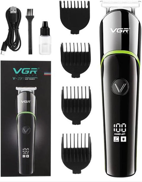 Hair Shaver Led Digital Display Pro Li Electric Cordless Hair Clippers Rechargeable Grooming Kits T-Blade Close Cutting Trimmer for Men 0mm Bald Head Clipper 120 mins Runtime, V-291