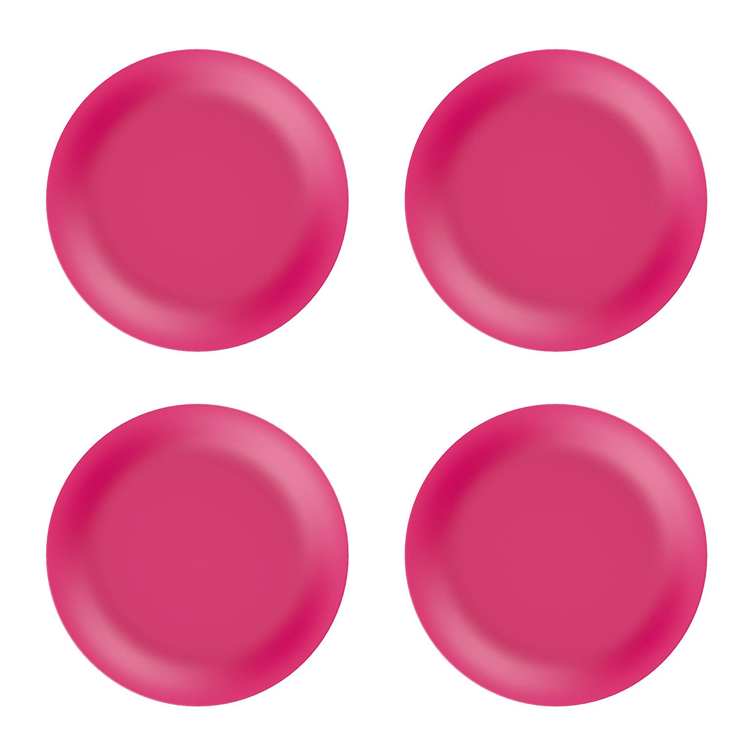 M-Design Lifestyle™ Dinner Plate 26 cm - Pack of 4 - BPA Free, Microwave Safe, Dishwasher Safe, Food Safe, Stackable - Fuchsia