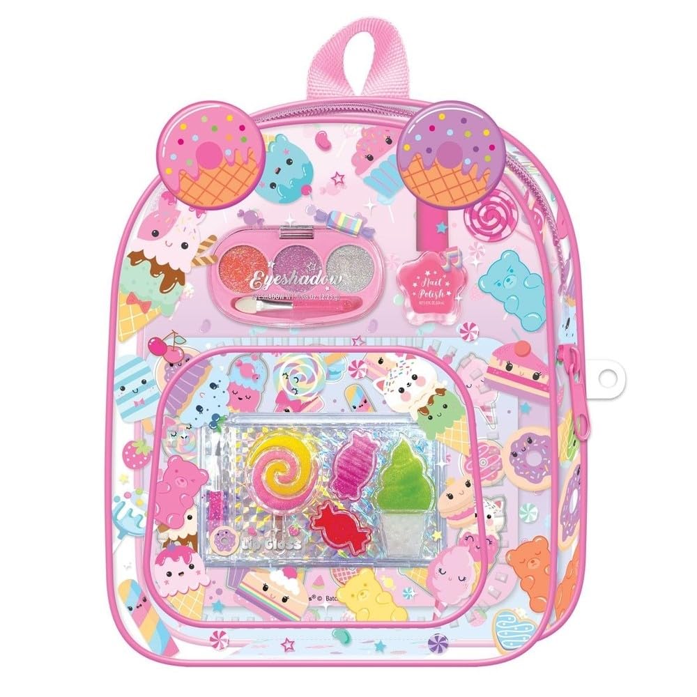 Hot Focus Fashionate Sweets Mini Beauty Backpack, Cosmetic Case, Multicolor, Plastic, Ages 3+, 17x8x21 cm