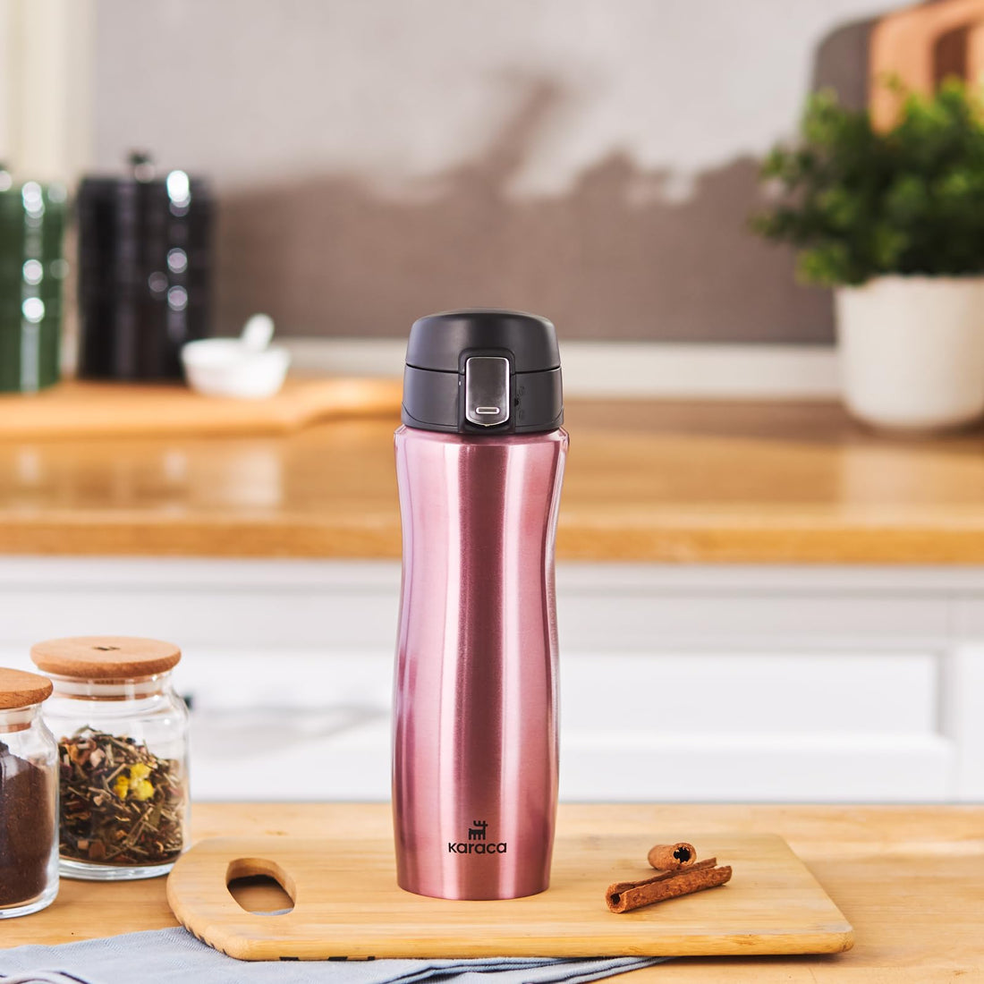 Karaca Jupiter Stainless Steel Thermos Leak Proof 500ml 1 Piece - Rose Gold