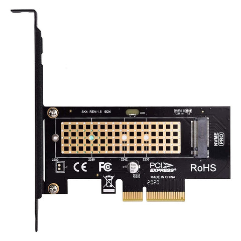 M.2 NVME SSD to PCIe 3.0 x4 Adapter, M.2 2280 2260 2242 2230 SSD to PCIe 3.0 x4 Host Controller Expansion Card for PC Desktop, Support Windows, Mac & Linux OS