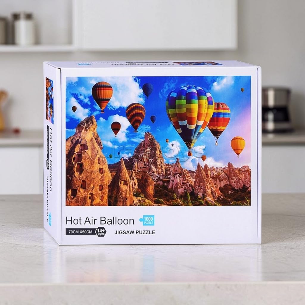 Hot Air Balloon Jigsaw Puzzle, 1000 Pieces, 70cm x 50cm, for Ages 14 and Above
