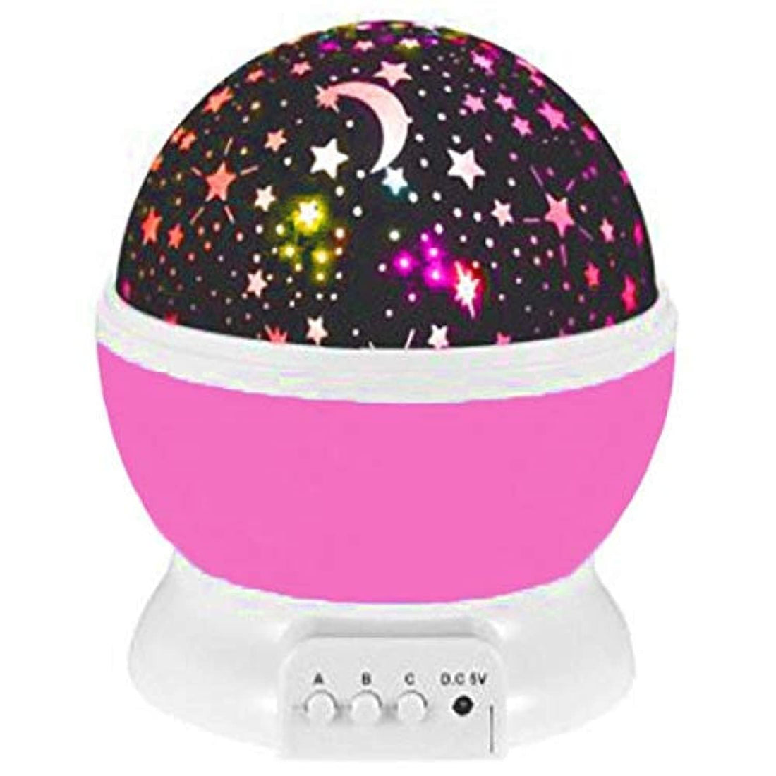 Disco rotating starry sky star night light projector - pink