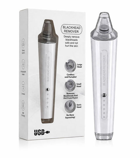 Blackhead Remover Vacuum Pore Cleaner USB Rechargeable Facial Suction Device Deep Cleansing Acne Remover Tool with Multiple Heads for Blackheads Whiteheads Oil Control Skin Care