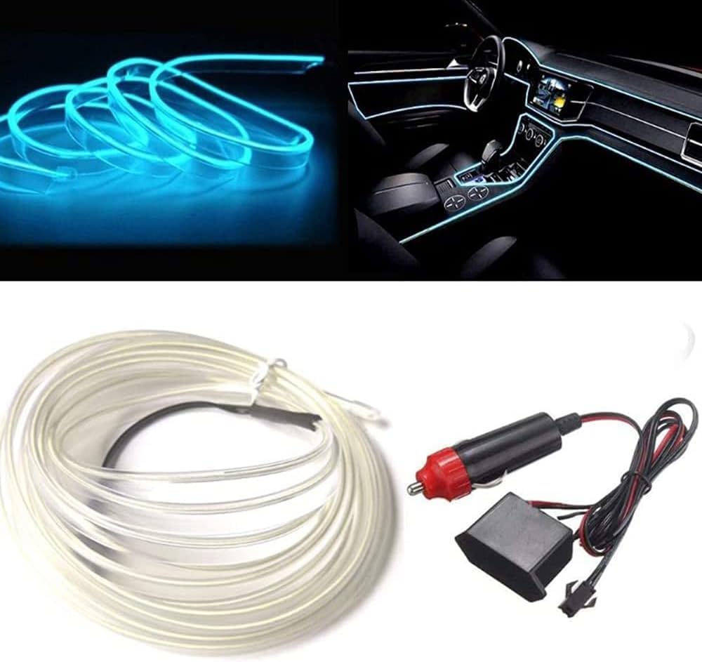 LED Strip Light, Car LED Strip Ambient Light, Car Interior Lighting DC 12V, Car Interior Lighting - 3 Meters - White - by Nesmah Store