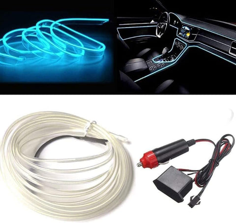 LED Strip Light, Car LED Strip Ambient Light, Car Interior Lighting DC 12V, Car Interior Lighting - 3 Meters - White - by Nesmah Store