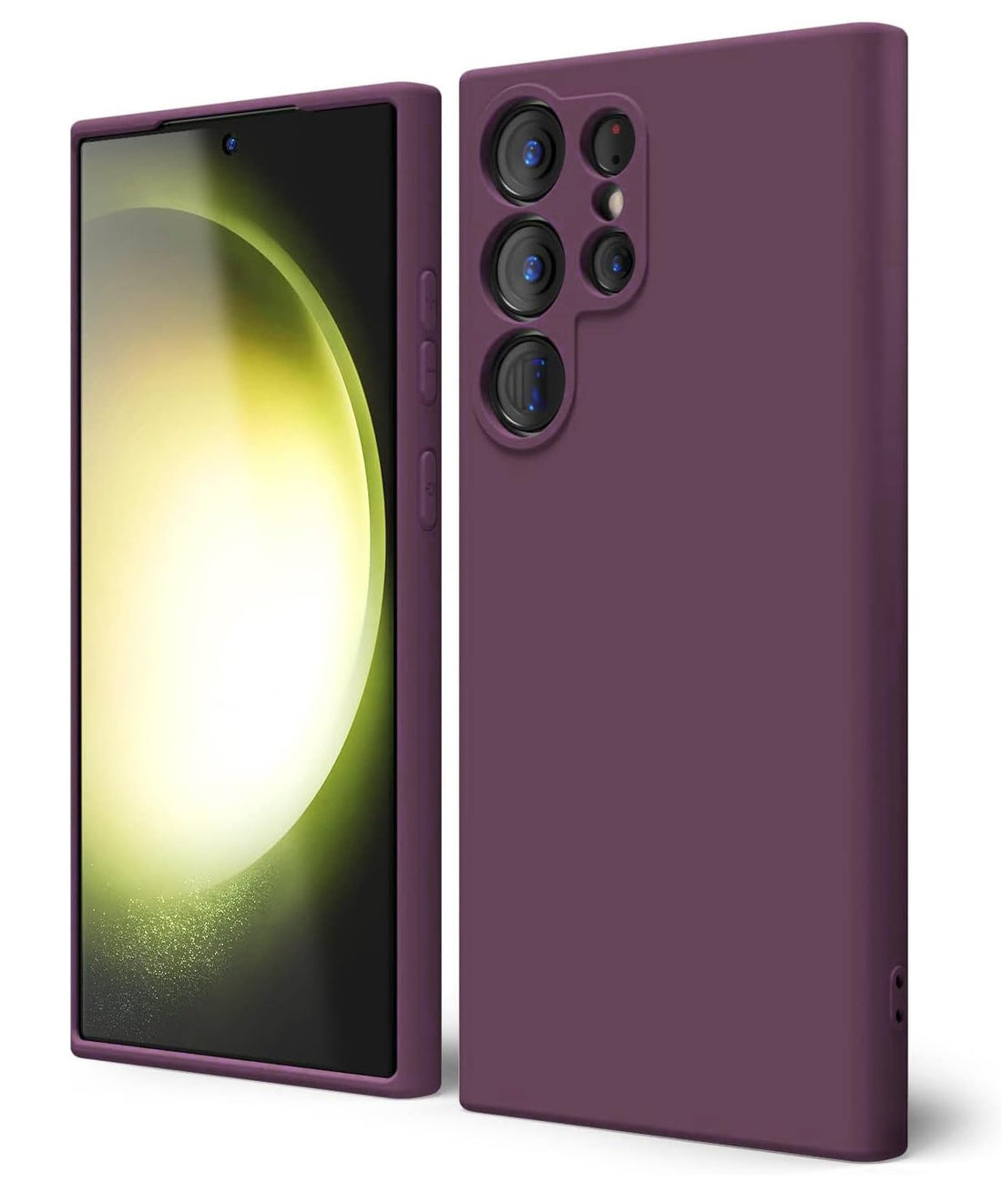 Silicon Microfiber Lining Mobile Magic Soft Case with Camera Protection For Samsung Galaxy S23 Ultra 5G (Wine Red)