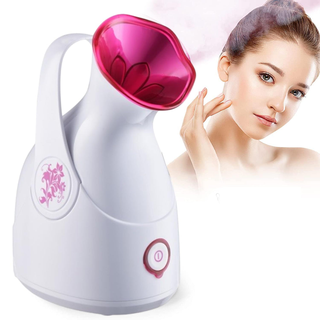 Home Gold Facial Steamer, Facial & Hair Steamer, Ionic Facial Ionic Steam Device, Experience Spa-like Moisturizing, Pore Opening, and Deep Cleansing (HG-618)
