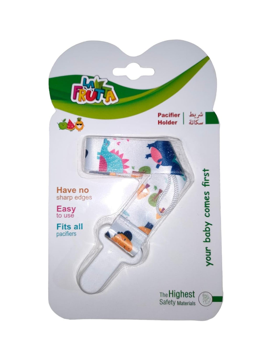 La Farutta Pacfier clip with ribbon fits all types of Pacfiers