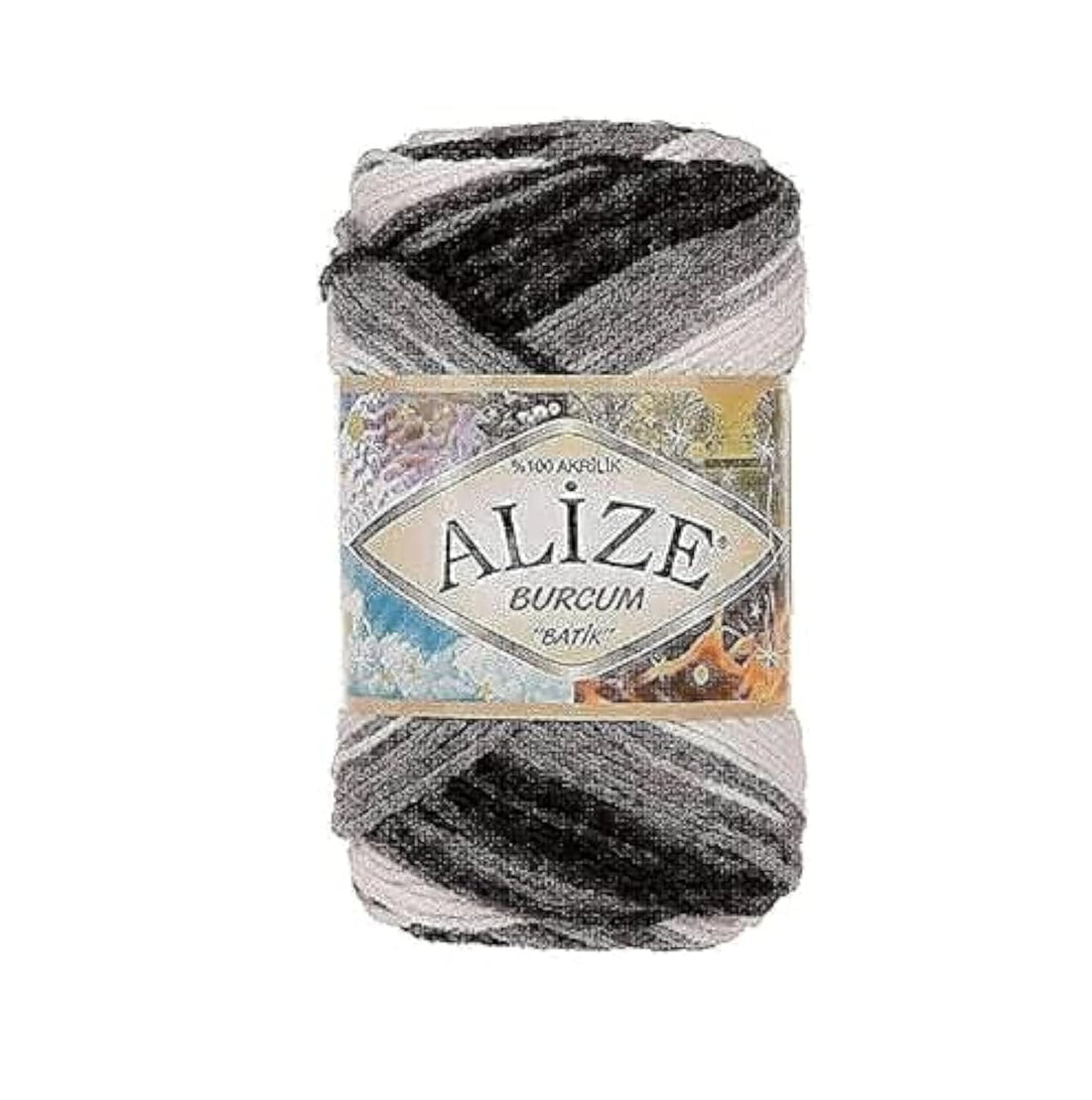 Alize burcum Batik 4428 yarn for crochet and knitting