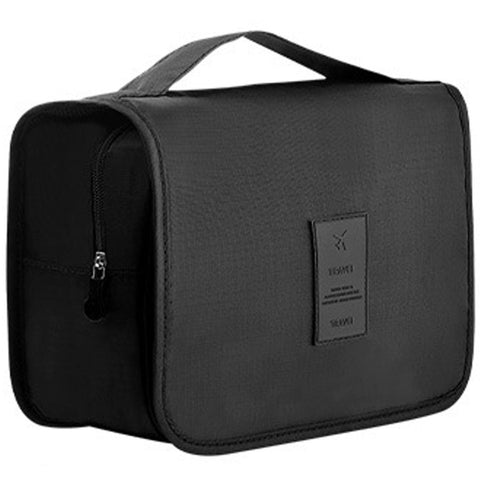 Veyarien Travel Toiletry Bag, Hanging Toiletries Wash Bag Makeup Cosmetic Organizer Bags for Women Girls Kids Waterproof Foldable (Black 1)