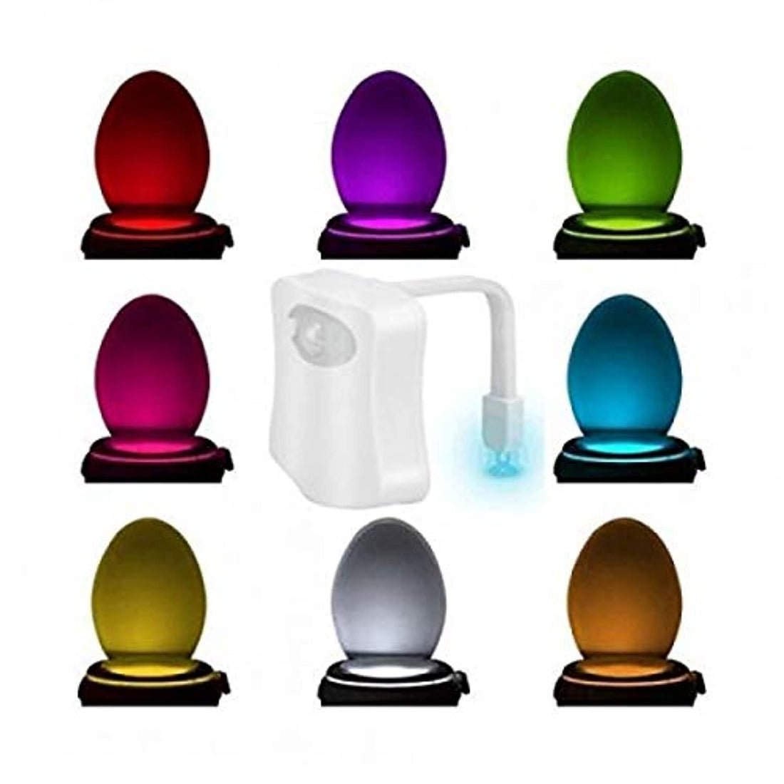 8 COLOR MOTION SENSOR LED HOME BATHROOM TOILET SEAT LIGHT
