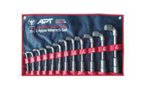 DW481819-12 6PT/12PT L-Type Socket Wrench 12-Piece Set, 8-24 mm Size
