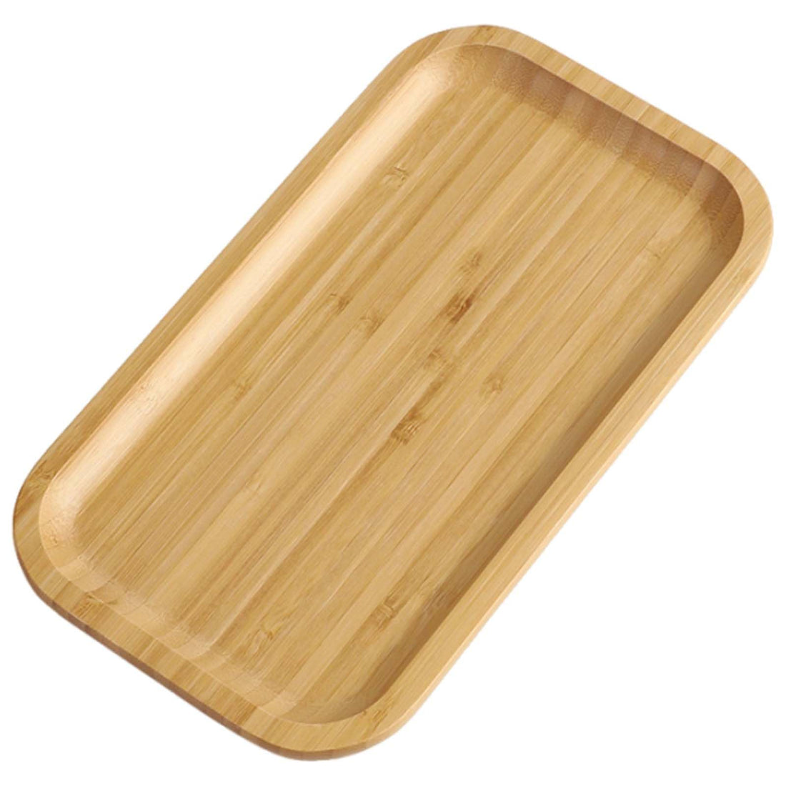 CFSVVD Wooden Decorative Bamboo Tray, Bathroom Tray, Dressing Table Tray, Bamboo Coaster, Small Tray, Rectangle Table Tray, for Bread, Dessert, Biscuit, Tea, Cake, Coffee