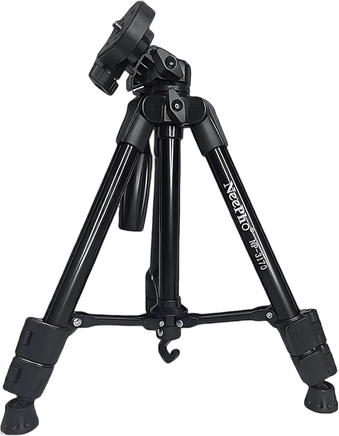 KM Technology NeePho NP-3170 Photography Tripod Outdoor Live Selfie Camera Phone Floor Stand for DSLR Camera 136cm Height Desktop Portable Portable - Black
