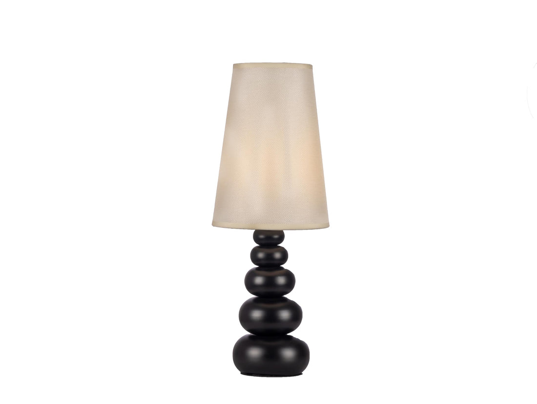 Kandil Egypt 19912 Metal Table Lamp Shade, 18 cm x 49 cm Size, Black