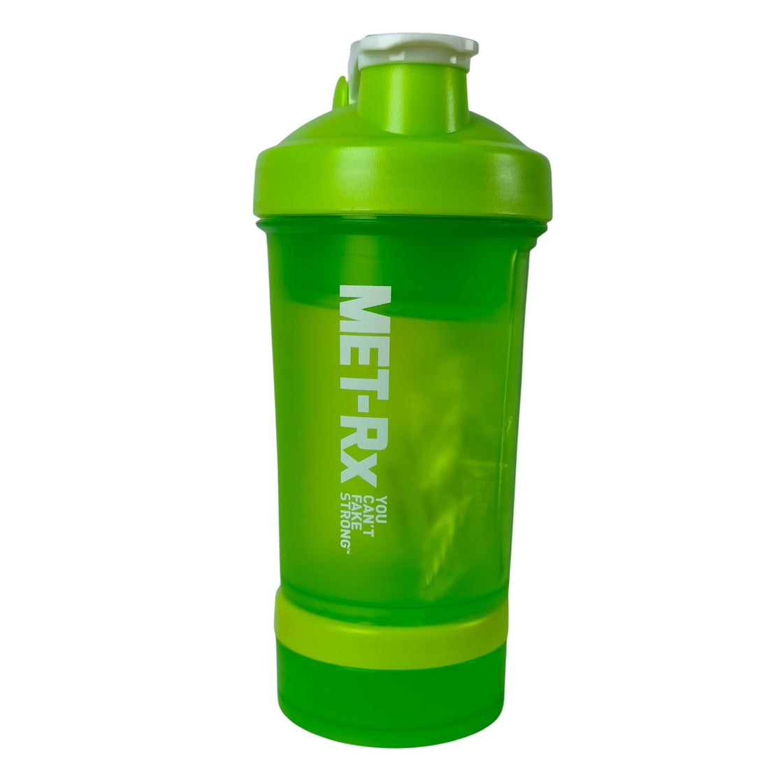 MET-RX from Md stay fit Protein Shaker Bottle with Mixing Ball, Leak-Proof Gym Shake Cup with Powder Storage and Pill Tray, BPA Free (green)
