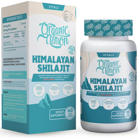 Organic Nation Himalayan Shilajit Dietary Suppliement 60-Capsules