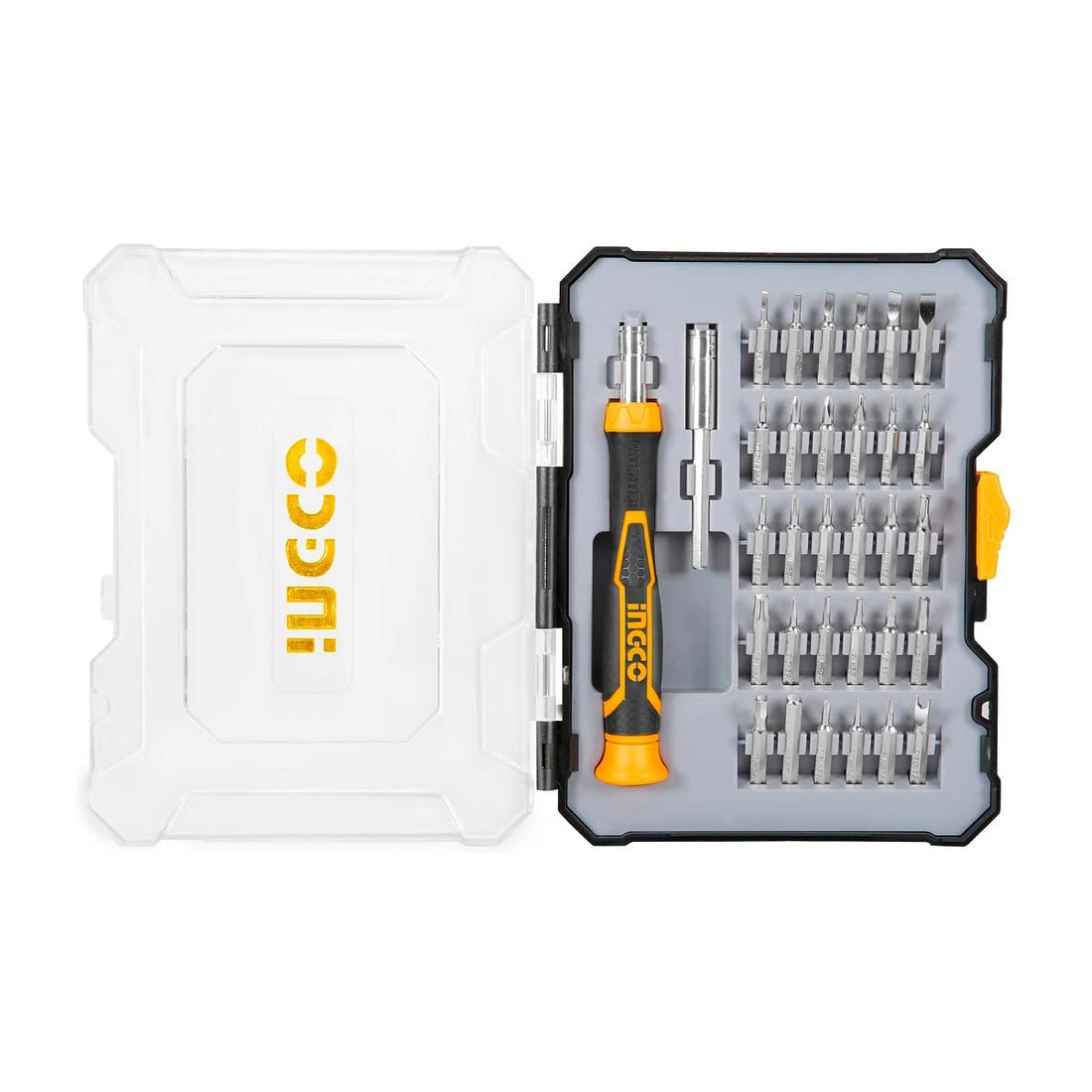 INGCO 32Pcs Precision Screwdriver Set with Case, Electronics Precision Screwdriver with 30 Bits, Screwdriver Set for DIY, Precision Screwdriver Set for Phone, Computer, Laptop, PC, Table