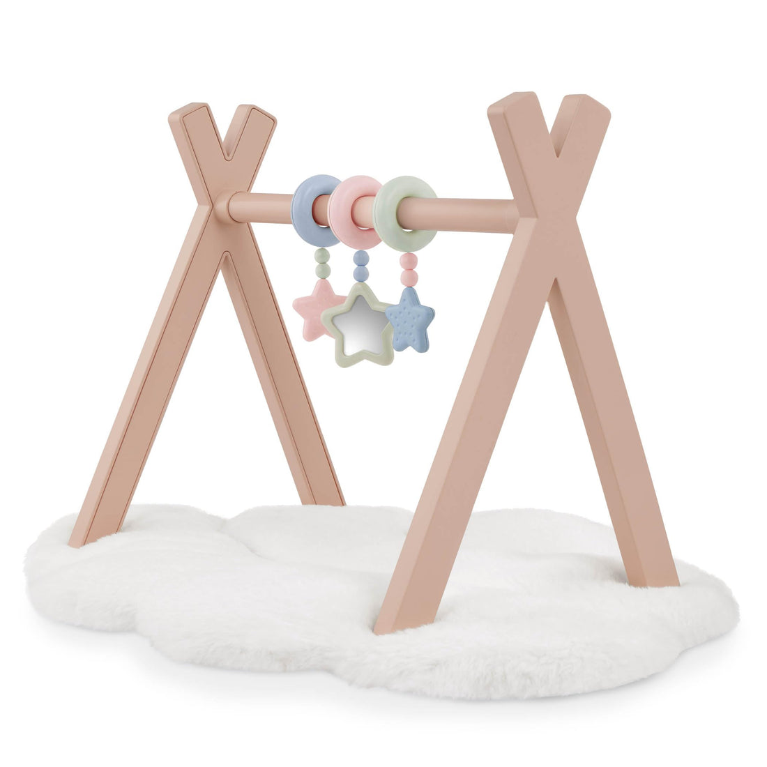 LullaBaby LBY7655Z Baby Doll Floor Playmat with Hanging Toys, 14"