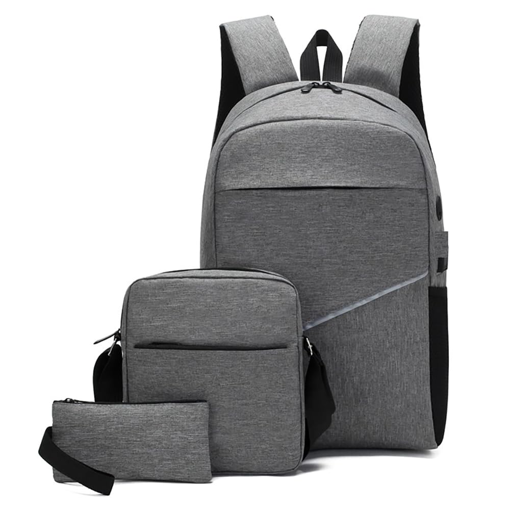 3pcs Backpack Combo Set Laptop Backpack Waterproof Business Travel Bag with USB Charging Port College School Computer Backpack Travel Comfortable Hiking Backpack 16 Inch Computer