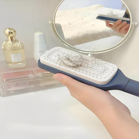 BREATHABLE HAIR BRUSH - This unique hair brush is perfect for detangling and reducing static, ensuring faster drying times and less breakage for both men and women with just one brush.