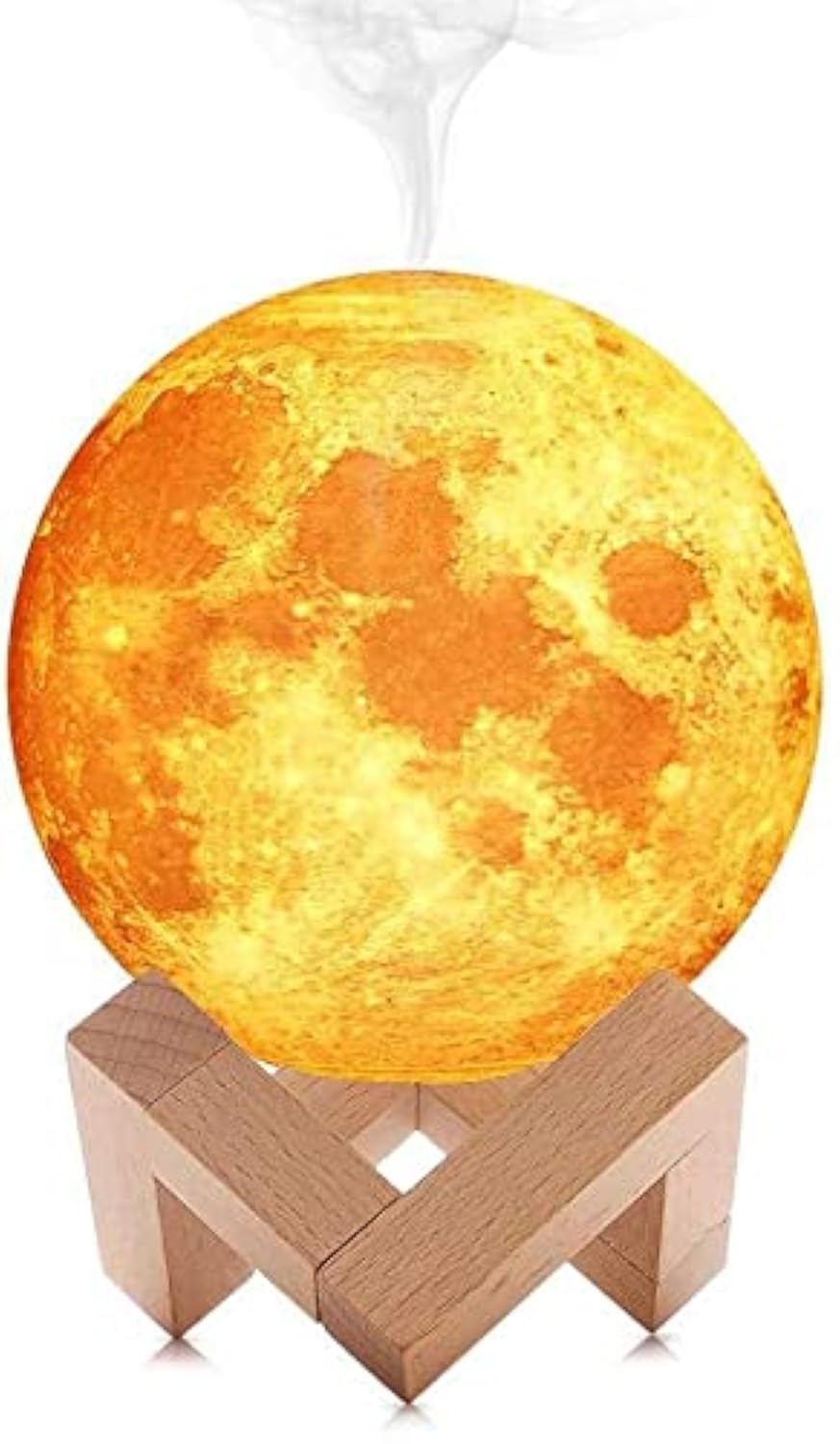 880ML Air Humidifier 3D Moon Lamp light Diffuser Aroma Essential Oil USB Ultrasonic Humidificador Night Mist Purifier4004_ with one years guarantee of satisfaction and quality