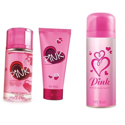 My way Pink EDT & lotion and body spray for women