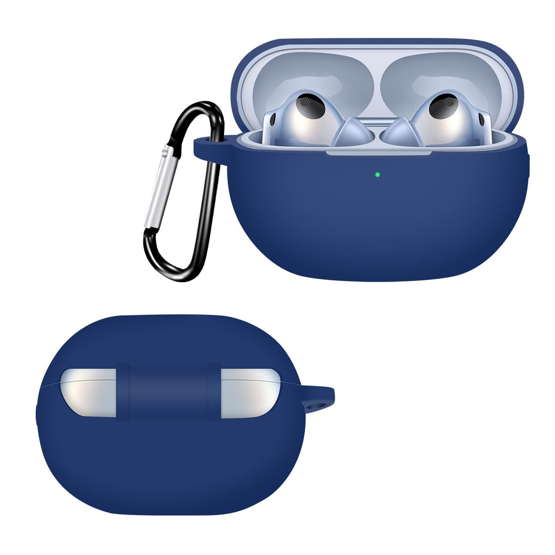 Beauenty Case for Huawei Freebuds Pro 3 (2023) Silicone Earphones Cover Earbuds Protective Case with Hook Carabiner (blue)
