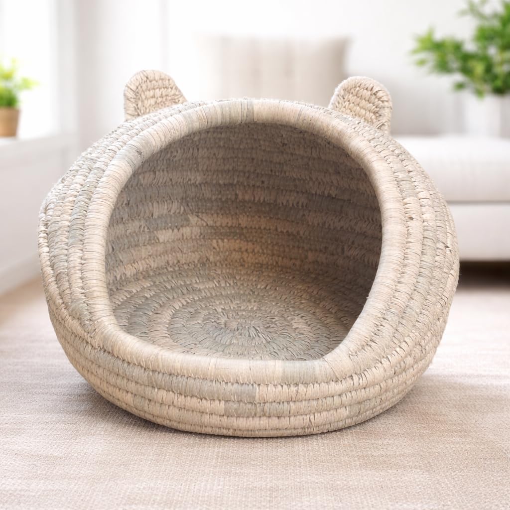 Cat House Handmade Wicker Cat Dog House