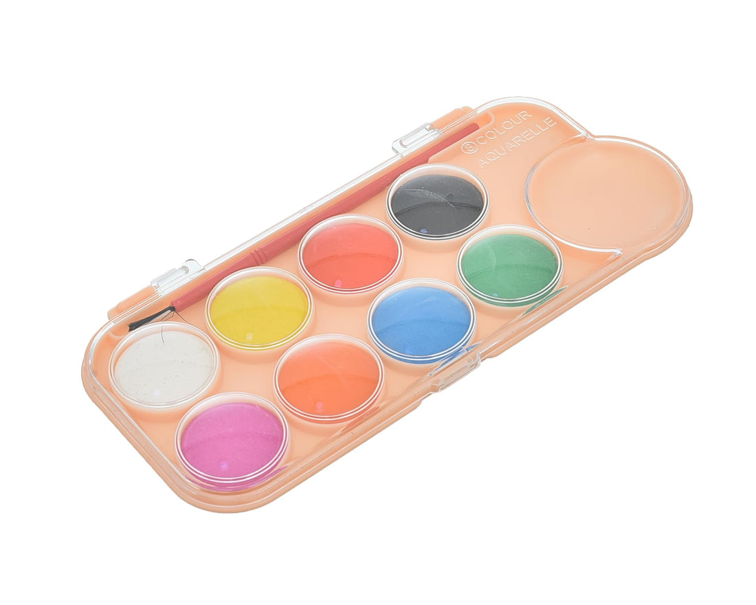 SONIX G-2208 Watercolor Set 8 Colored Stone Discs + Brush, Single Set