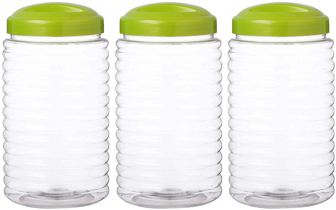 Lamsa Plast Plastic Spices Jar Set with Cover - assorted color, 3 Pieces