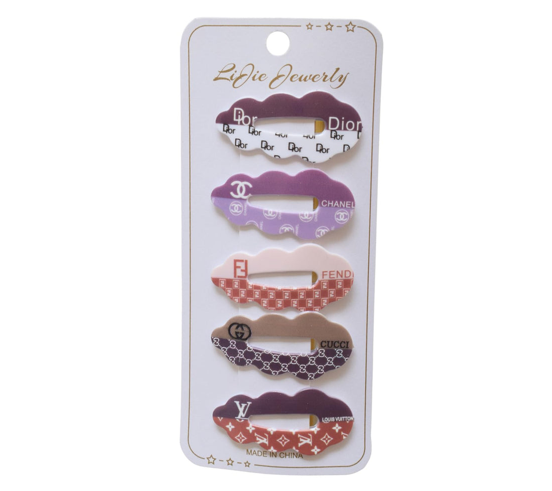 Daphne 5-Piece Hair Clip Set For Girls - Multicolor - 1812