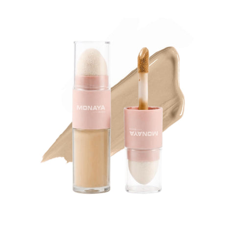 C005 Full Cover Concealer – Long-Wear Matte Finish Liquid Concealer for Dark Circles & Blemishes – Waterproof, Crease-Proof & Vegan Formula (C102)