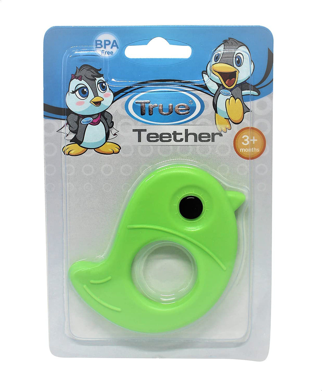 True Bird Shaped Rubber Teether - Green