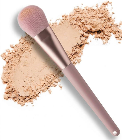Makeup Brush, Cheek Blusher -Foundation Makeup Brush Fiber Stippling - Perfect for Foundation,Powder,Highlight,Cream,Blusher-green color -1pc-pink color
