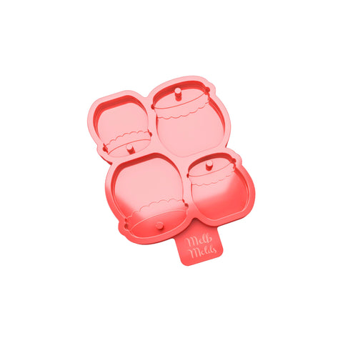 MelbMolds 4-Cavity Jam Jar Silicone Mold for Epoxy Resin – Personalized Name Tags Key Charms and Cute Accessories
