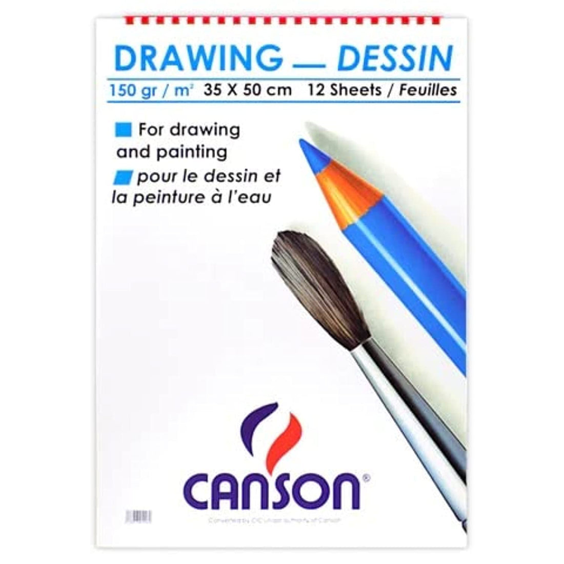 Canson sketchbook 12 sheets 150gsm / 35x50 b3 / white