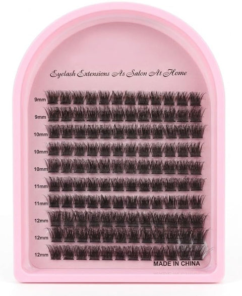 120 PCS - Extensions Individual Lash Volume 6D mink - FREE EYELASHES - Natural Eyelashes (9 TO 12 MM-MIX) -ONE BY ONE