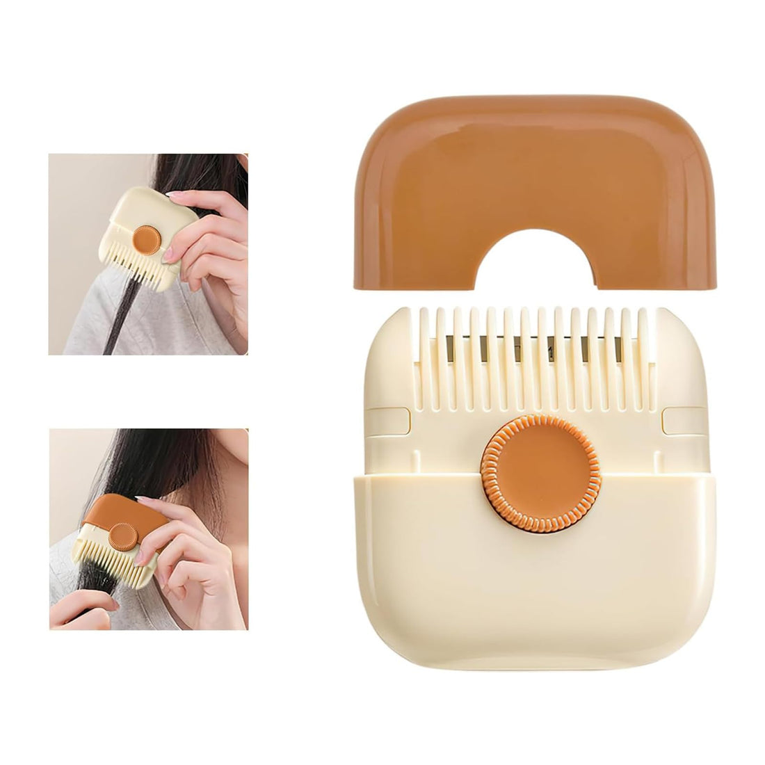 2-in-1 Hair Trimmer Comb,Tail Comb,Split End Removal & Hair Styling Tool, Mini Portable Hair Breakage Tool, Dual-Sided Design with Cover, for Thinning Hair Cutting and Styling Scissors Hairdressing