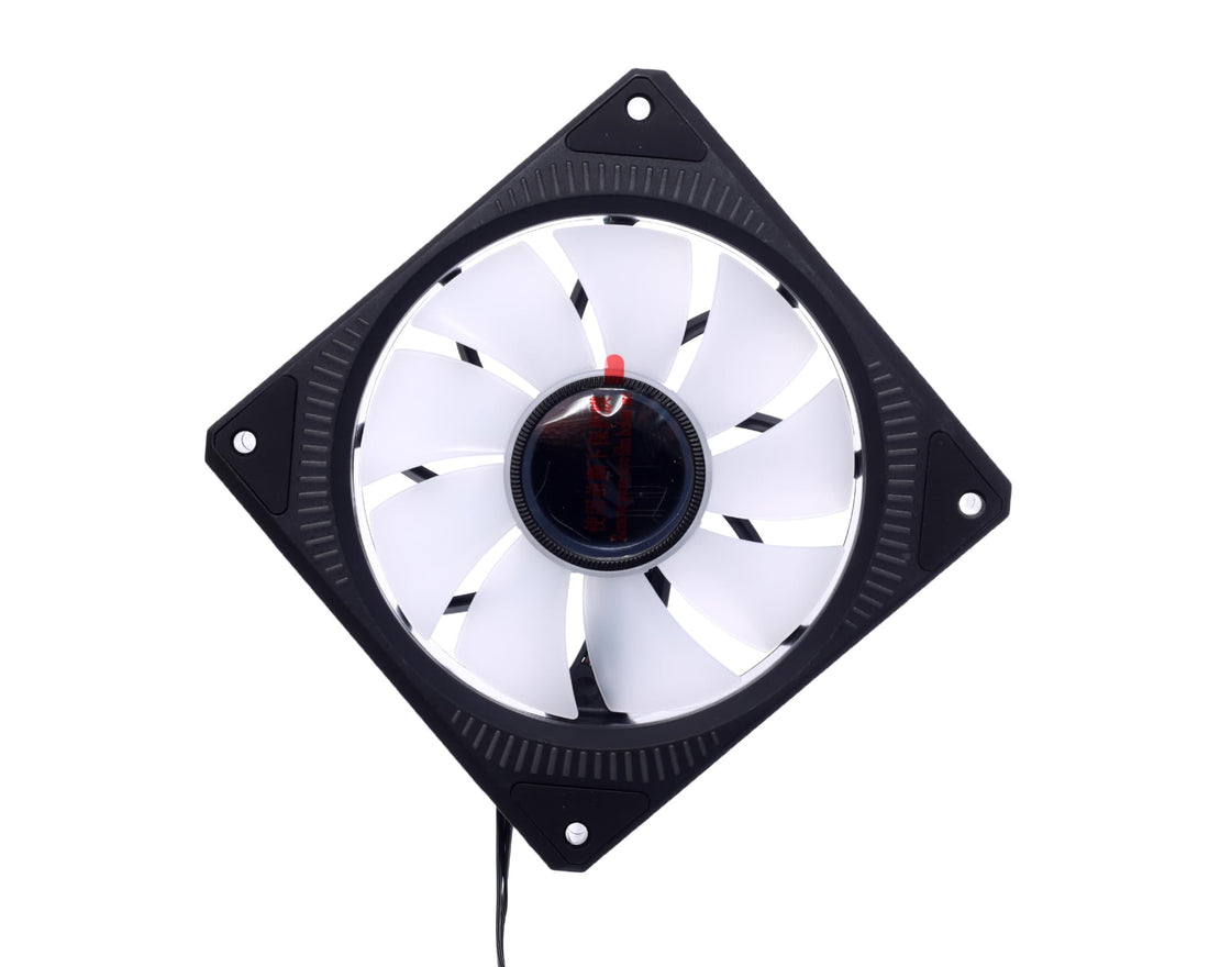 Havit Gamenote F2096 120mm RGB Case Fan, 1800RPM High Airflow Cooling, Vibrant Multi-Color RGB Lighting, Quiet Operation for Gaming PC Builds and Workstations – Black