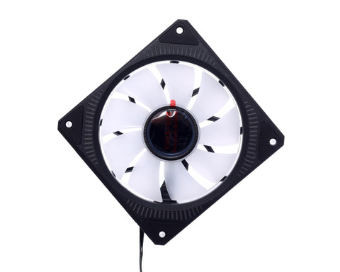Havit Gamenote F2096 120mm RGB Case Fan, 1800RPM High Airflow Cooling, Vibrant Multi-Color RGB Lighting, Quiet Operation for Gaming PC Builds and Workstations – Black