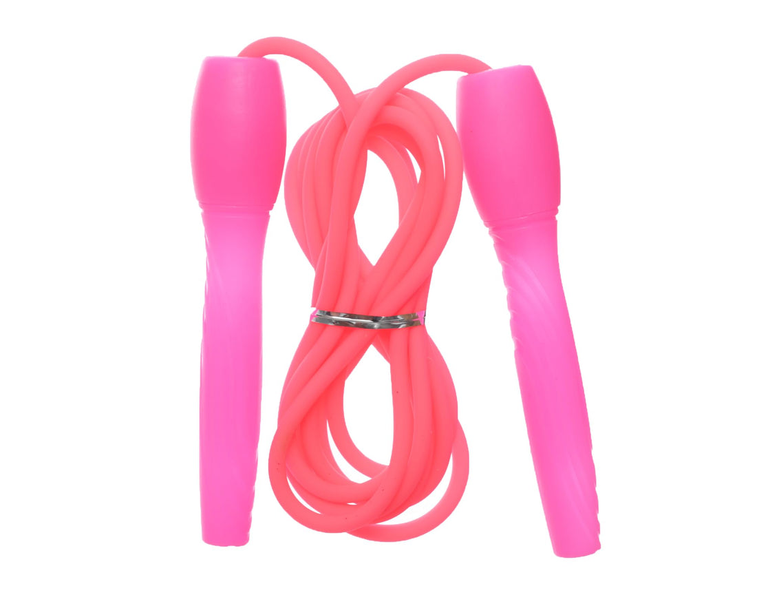 MINSA Plastic Jump Rope M198 Pink for Cardio Fitness Training