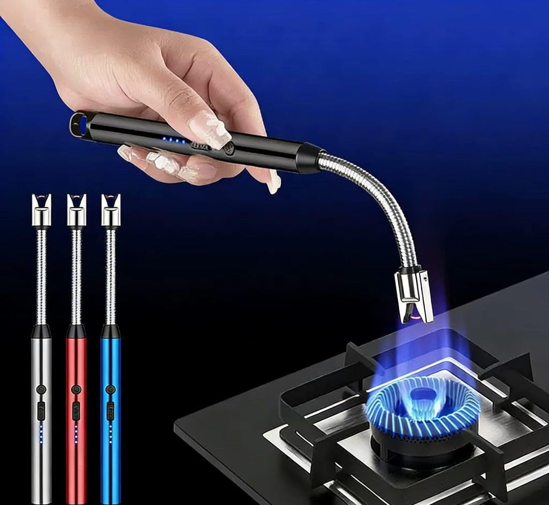 USB Rechargeable Electric Lighter - Long Flexible Arc Plasma Lighter, Windproof, Multicolor - Perfect for Kitchen, Candles, Stoves, Camping, BBQ